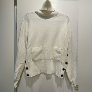 MDRN Cozy White Turtleneck Sweater